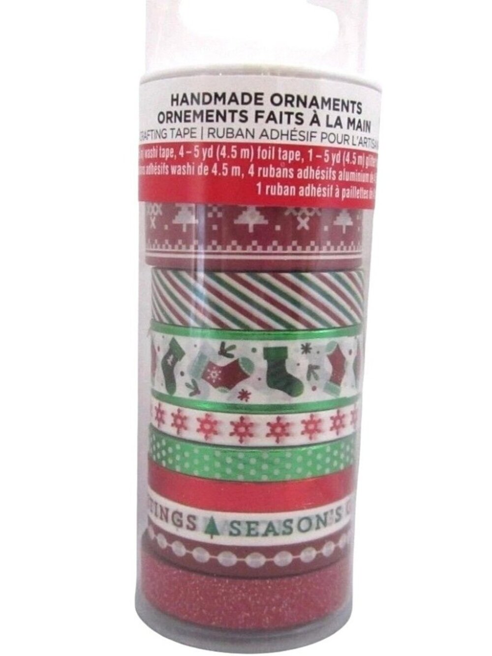 ArtMinds Christmas Washi Tape Rolls 9 Designs 4.5m Each Holiday Patterns